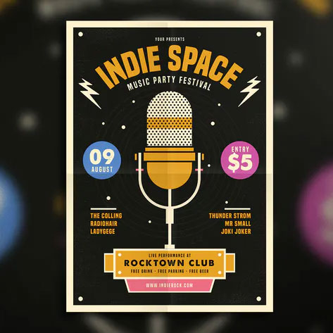 Indie Karaoke Space Flyer