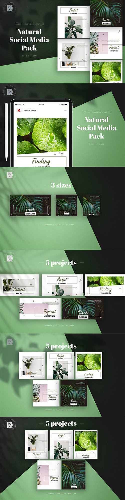 Natural Green Social Media Pack