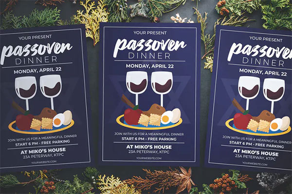 Passover Dinner Flyer PSD