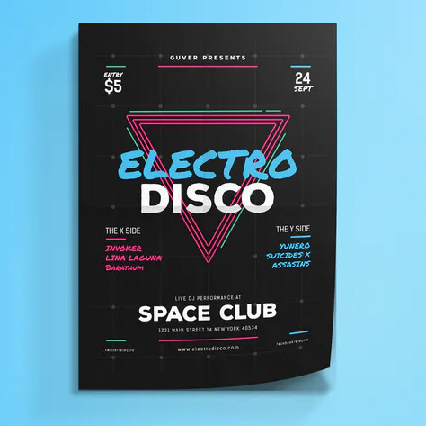 Electro Disco Event Flyer