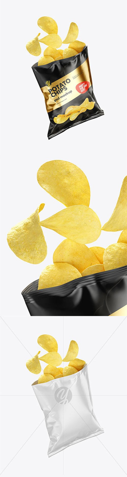 Glossy Bag w/ Chips Mockup