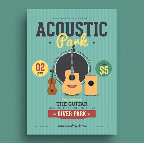 Acoustic Music Flyer BMJVZRC
