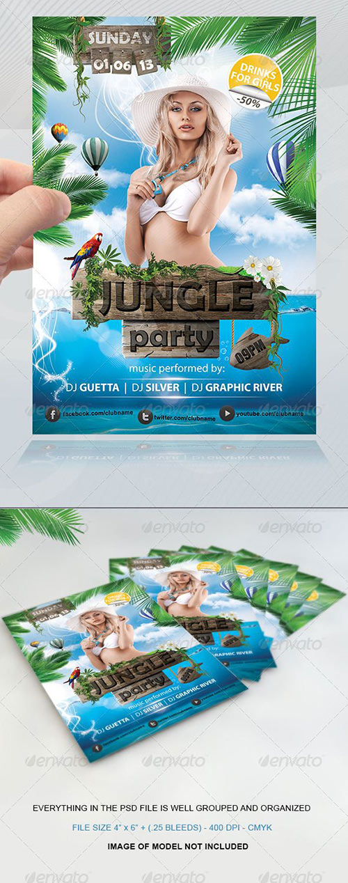 GraphicRiver - Jungle Party Flyer