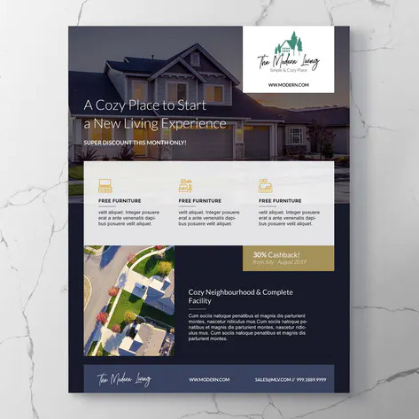 Elegant Property Flyer Template PSD