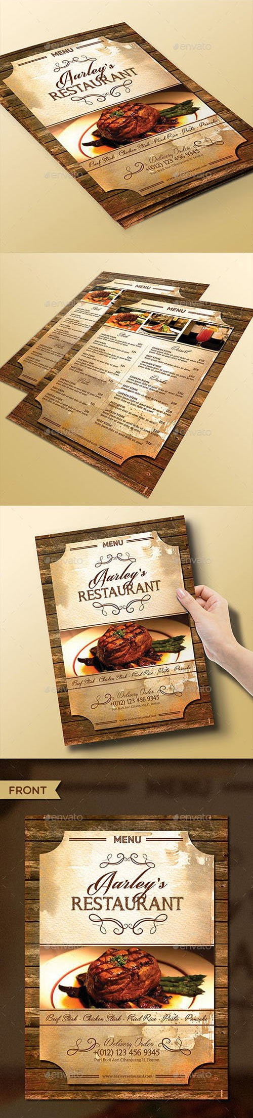 Vintage Restaurant Menu Flyer