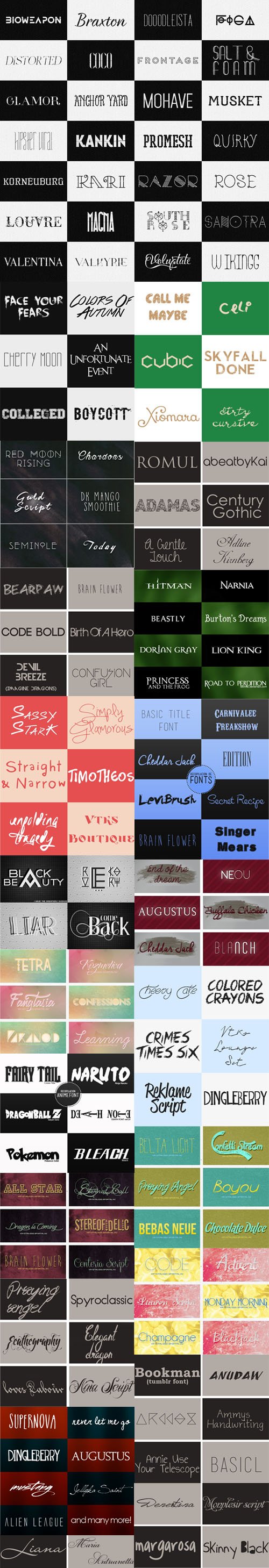 263 Awesome Fonts Collection