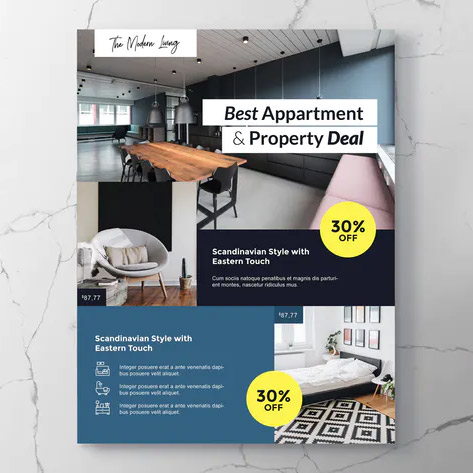 Property Apartment Furniture Flyer PSD