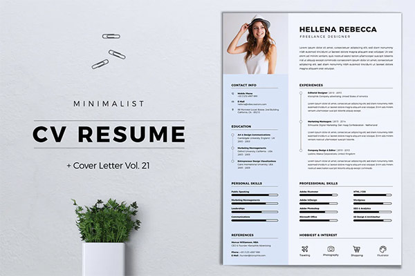 Minimalist CV Resume Vol. 21