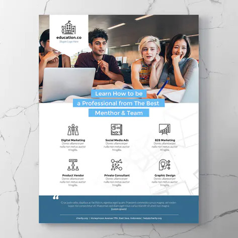 Education & Courses Flyer Template PSD