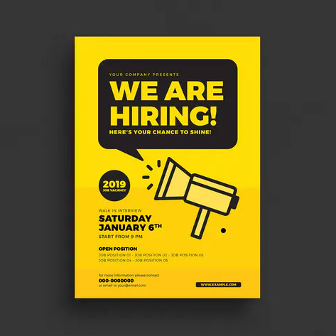 Job Vacancy Flyer PSD