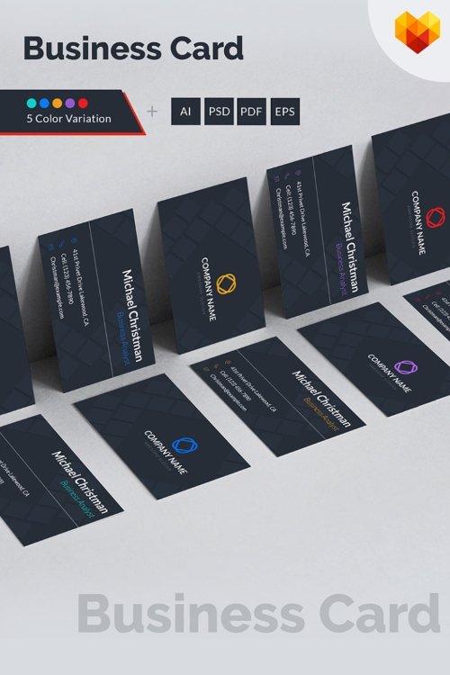 Business Card Template for Business Analyst Corporate Identity PSD