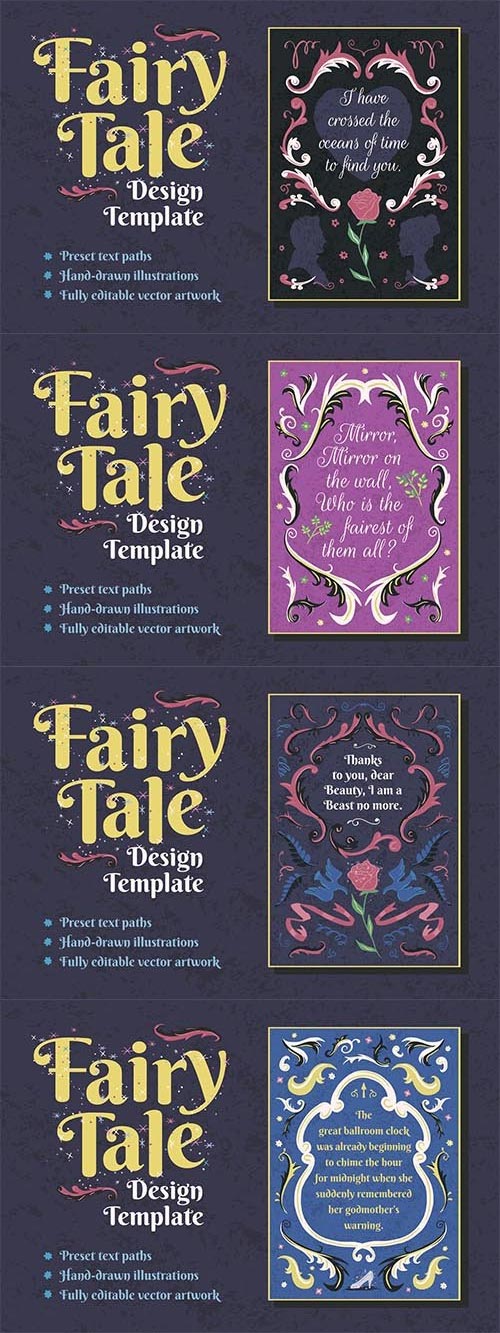 Fairy Tale Frame Design Templates