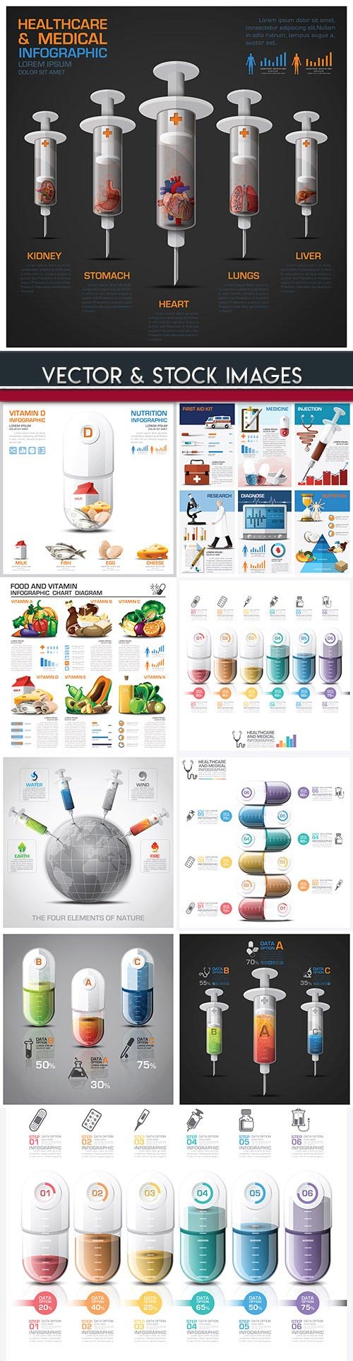 Business infographics options elements collection 104