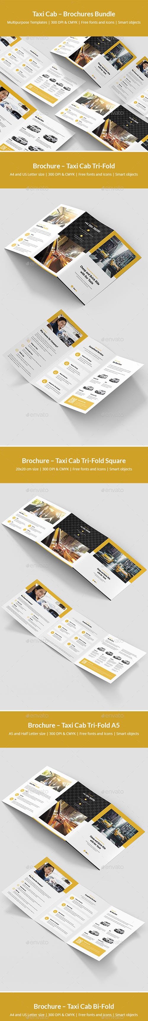 Taxi Cab - Brochures Bundle Print Templates 5 in 1
