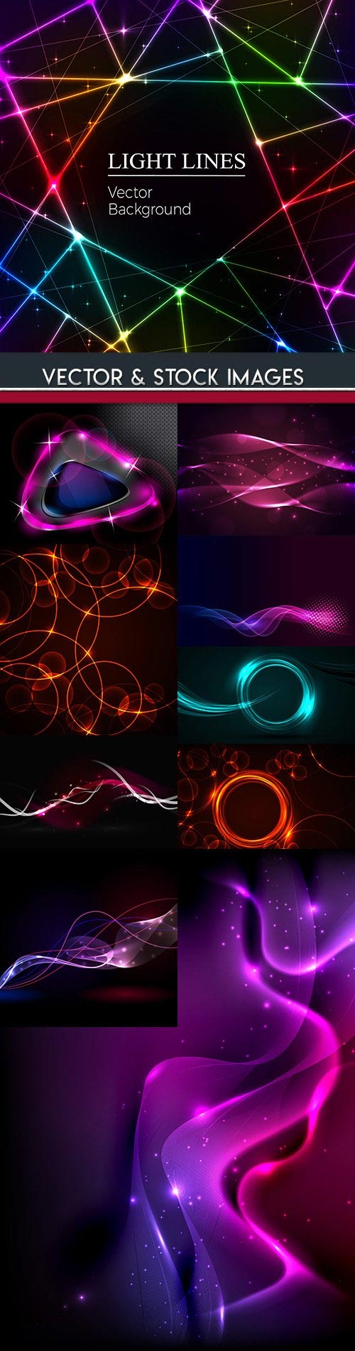 Lighting effect and neon abstract backgrounds