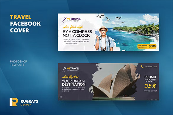 Travel Facebook Cover Template PSD