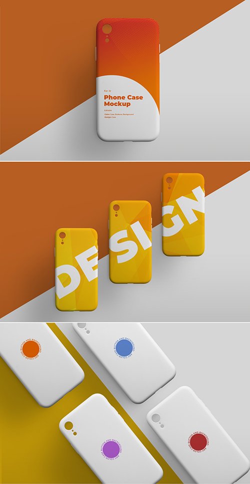 Smartphone Phone Case Mockup Set