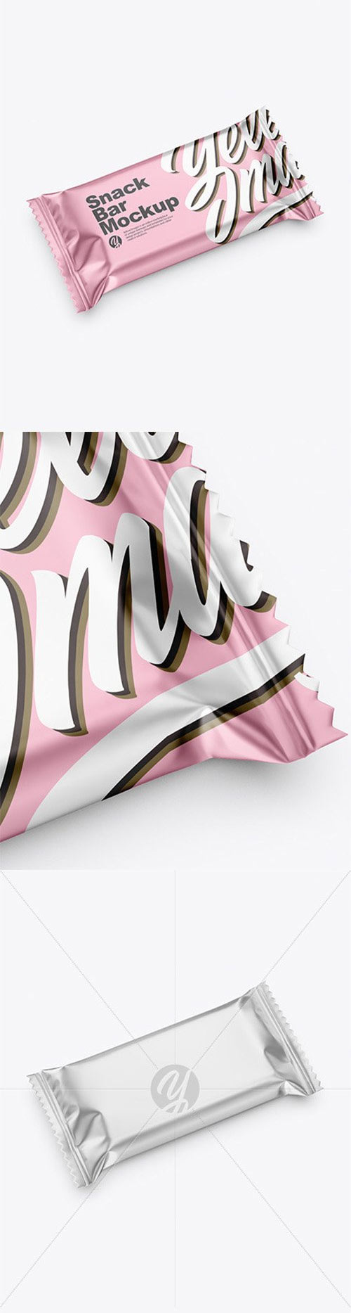 Matte Metallic Snack Bar Mockup