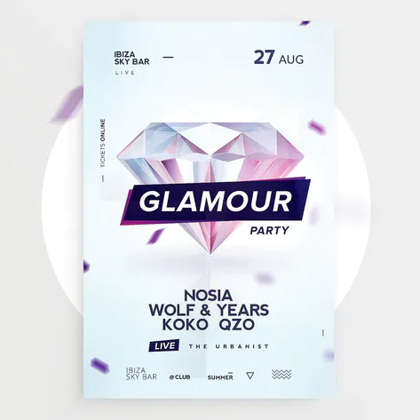 Glamour Club Flyer PSD