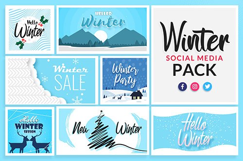 Winter Social Media Templates