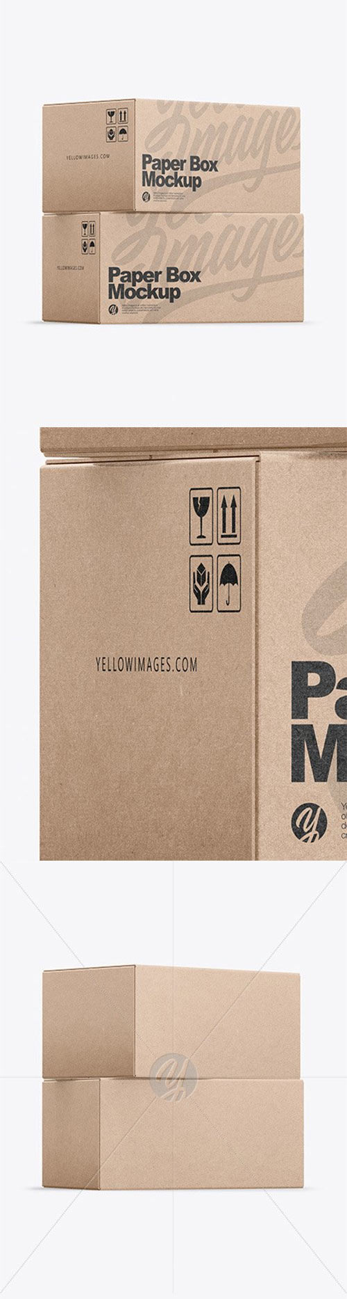 Two Kraft Boxes Mockup