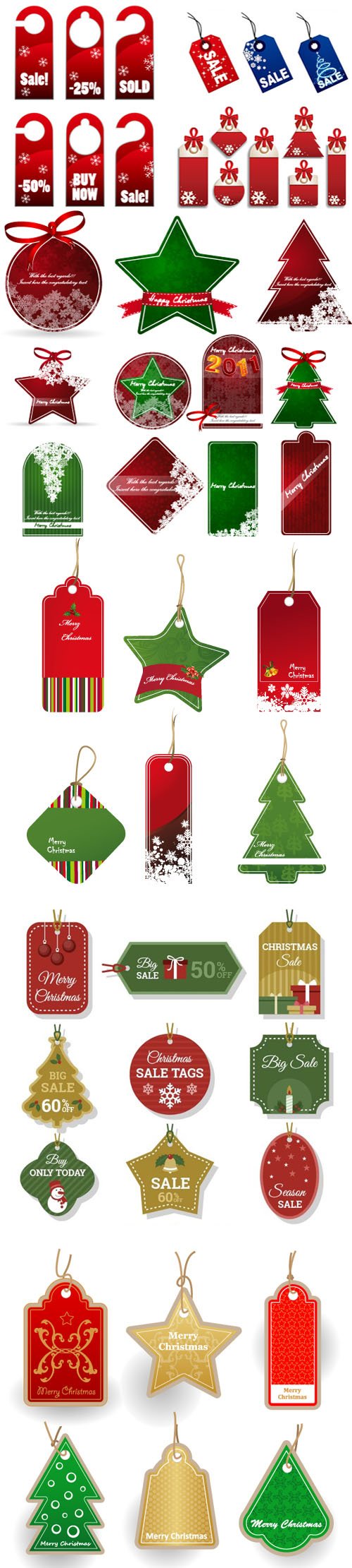 Holiday Sales Elements Vector Collection 1