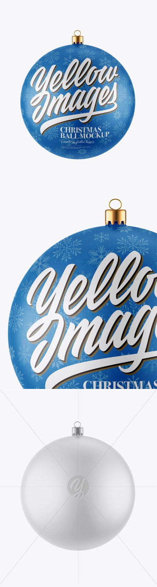 Matte Christmas Ball Mockup