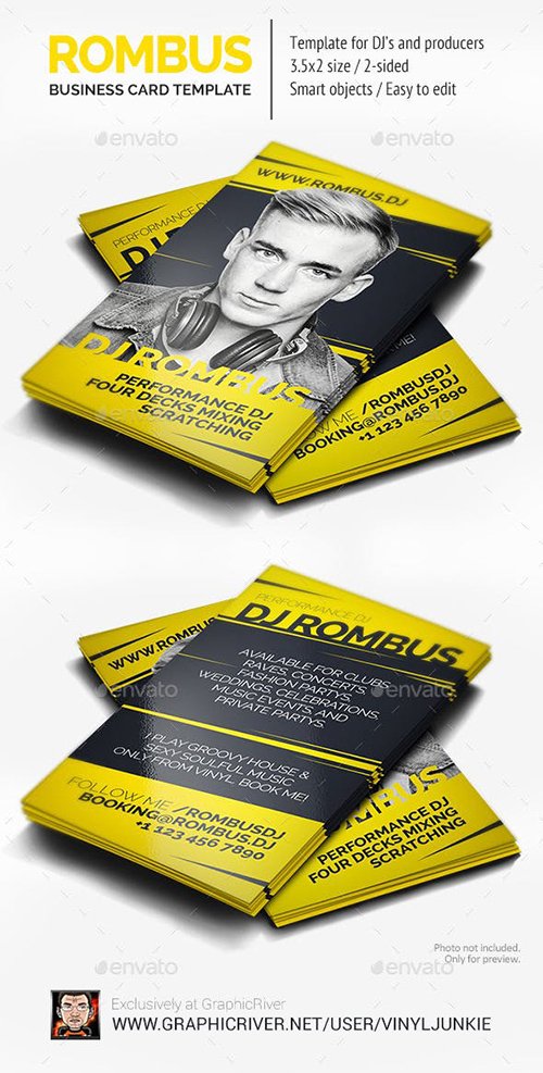 Rombus - DJ Business Card PSD