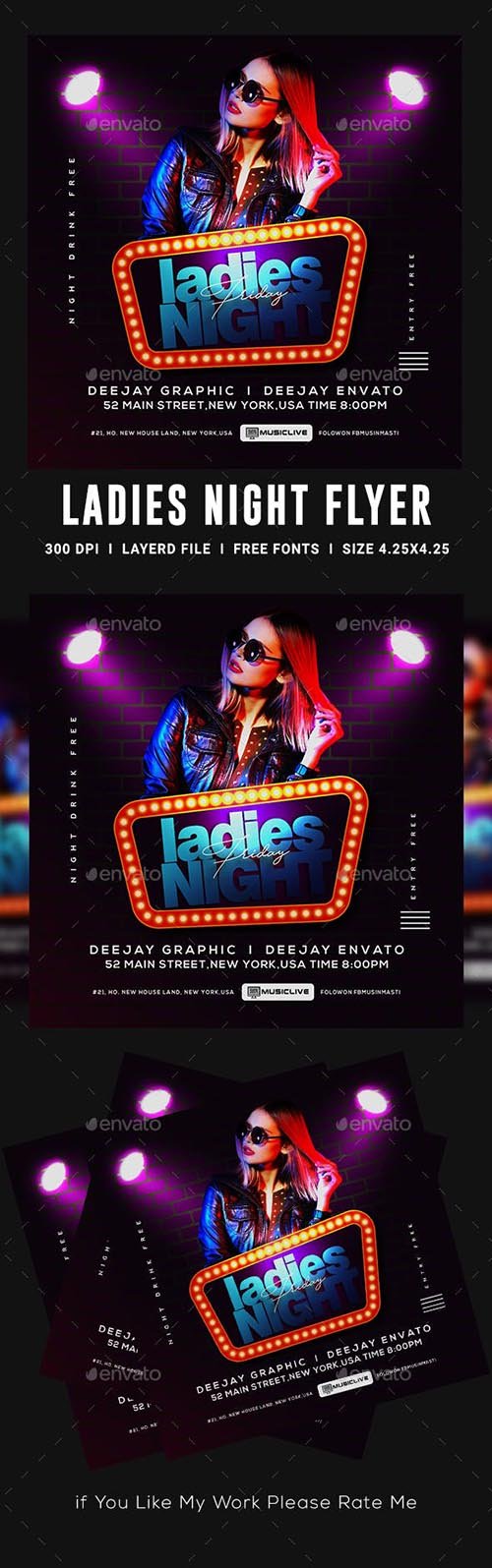 Ladies Night Club Flyer