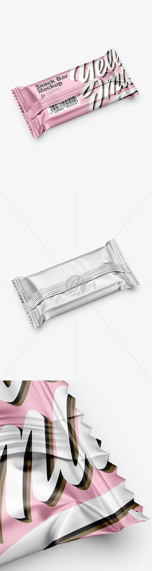 Matte Metallic Snack Bar Mockup