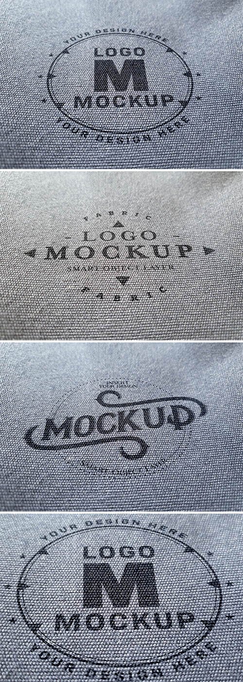 Logo Mockup on Denim Fabric Texture