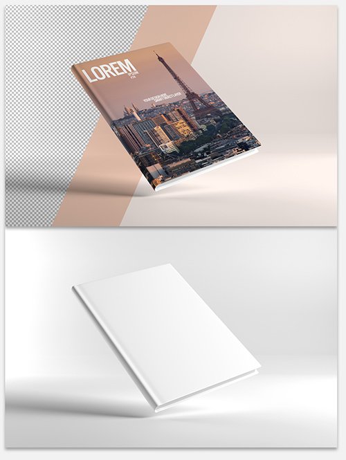 Mock Up of a Vertical A4 Book