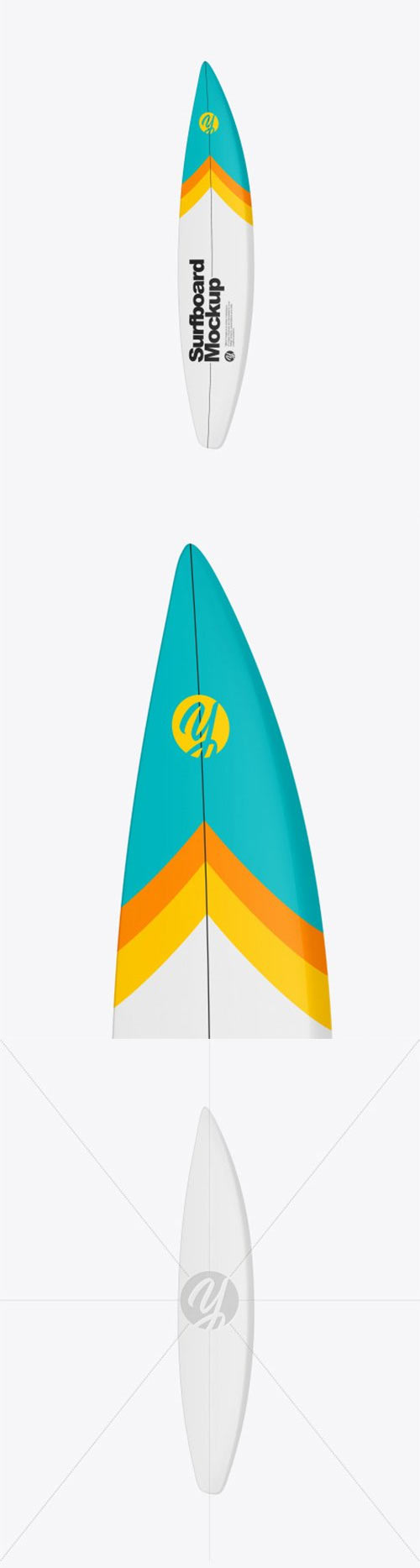 Surfboard Mockup - Half Side View