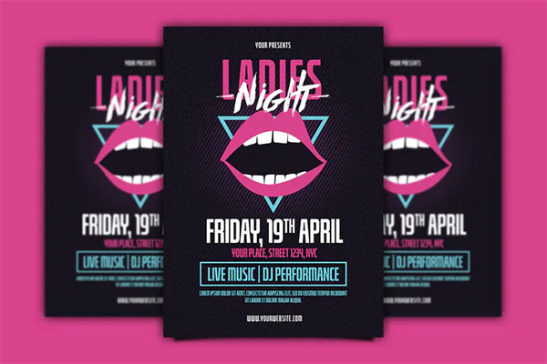 Ladies Night Flyer PSD