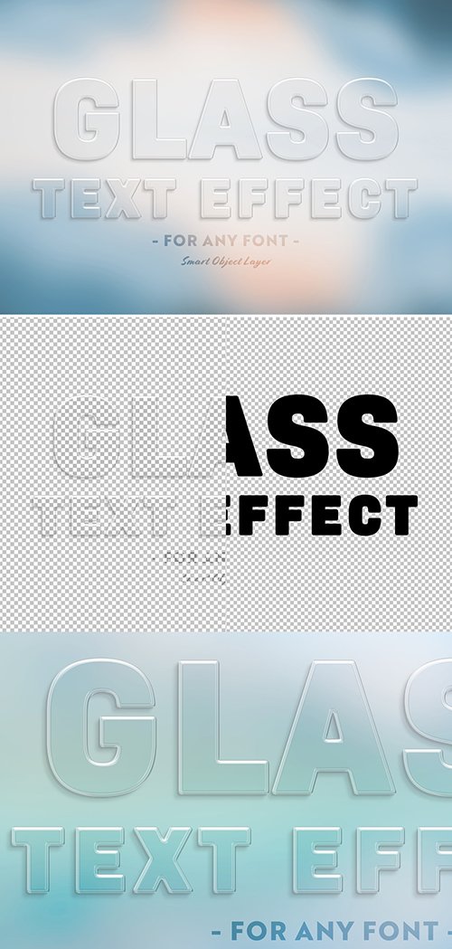 Transparent Glass Text Effect