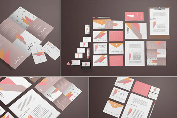 Corporate Stationery Branding Mockups PSD