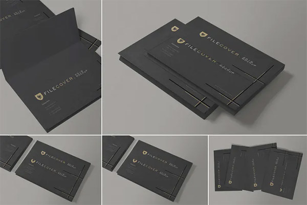 Pocket Folder Mockups PSD