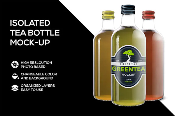 Tea bottle mockup
