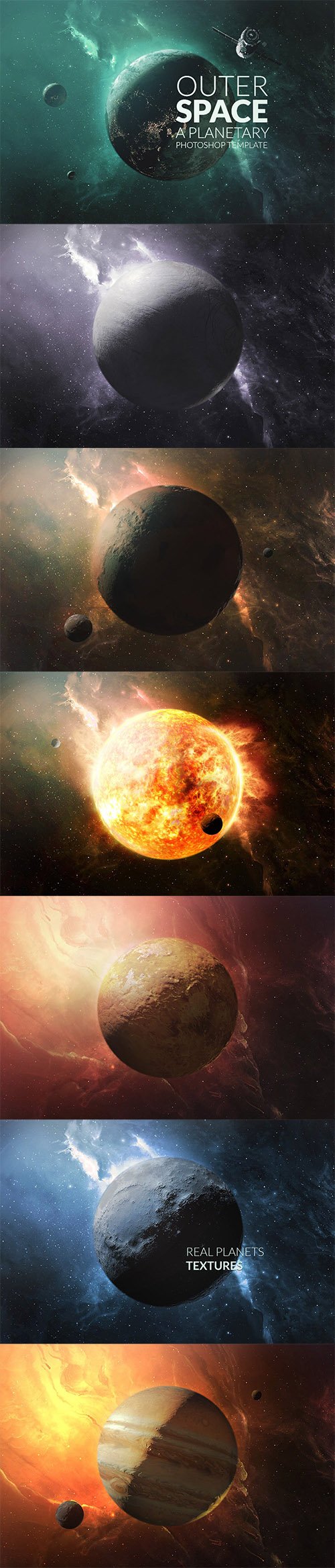 Outer Space Planetary Template PSD