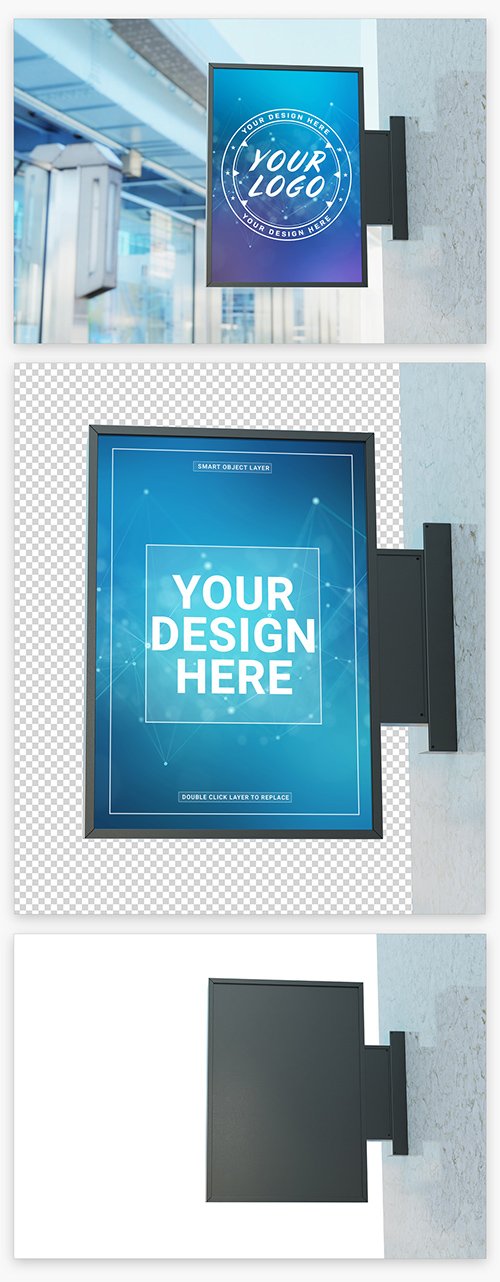 Outdoor Vertical Sign Mockup