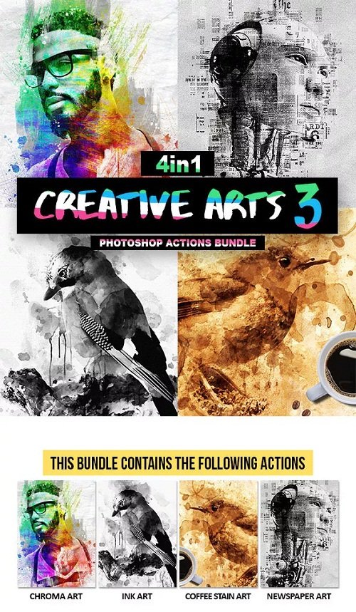 Creative Arts Photoshop Action Bundle V3