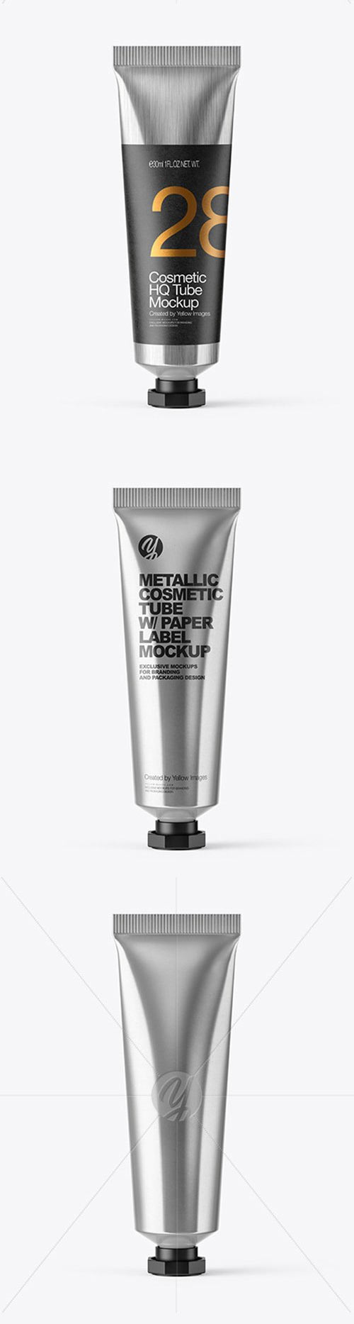 Metallic Cosmetic Tube Mockup