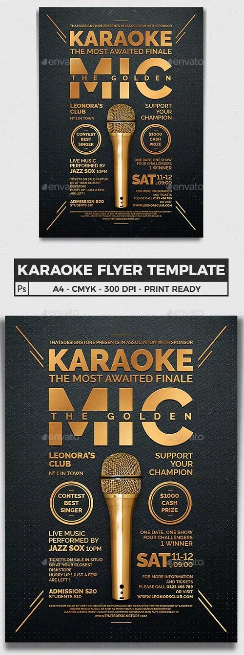 Karaoke Flyer Template V8