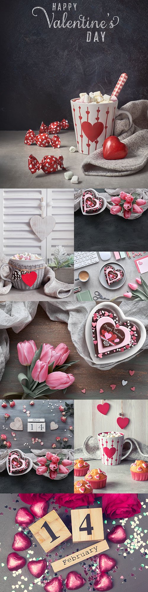 Valentine's Day romantic decorative composition