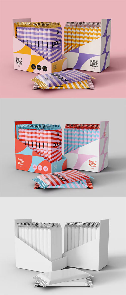 Box Packaging with Snacks Bar Mockup T9X975H