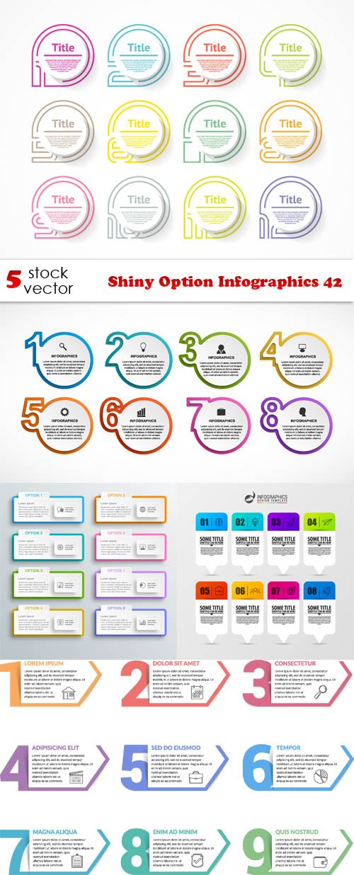 Vectors - Shiny Option Infographics 42