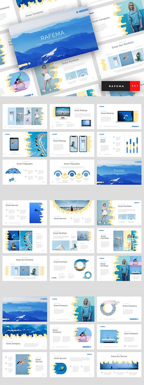 Rafema - Creative Powerpoint Keynote and Google Slides Templates