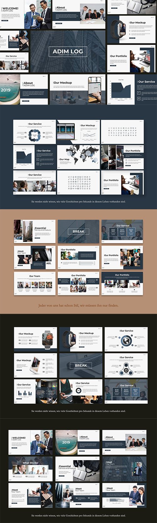 Admin Log Business Powerpoint Keynote and Google Slides Templates
