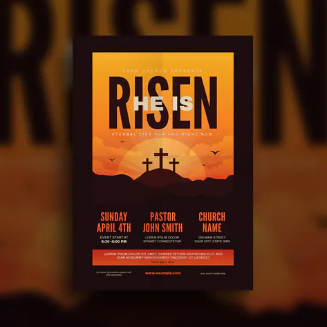 He is Risen Church Flyer