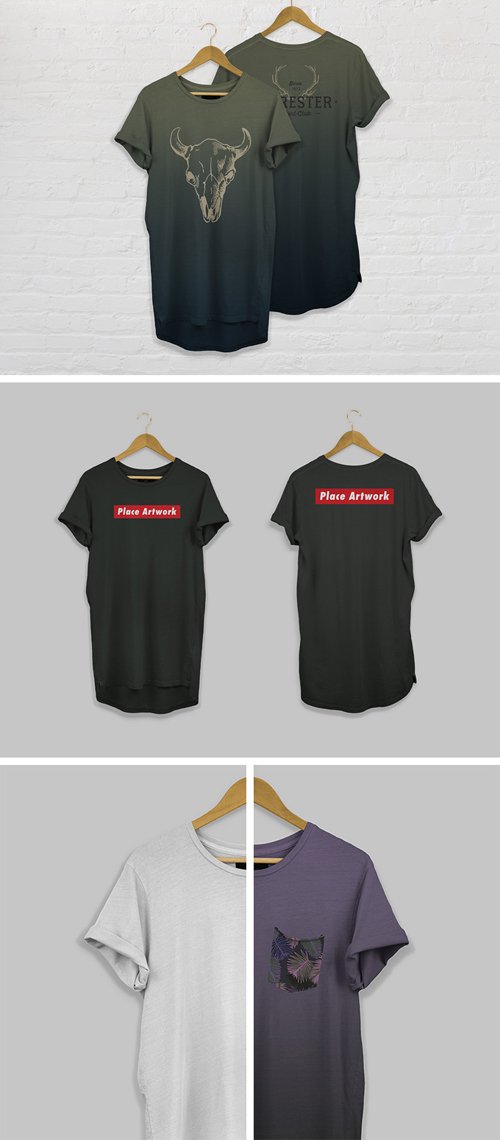 Pocket T-Shirt PSD Mockups
